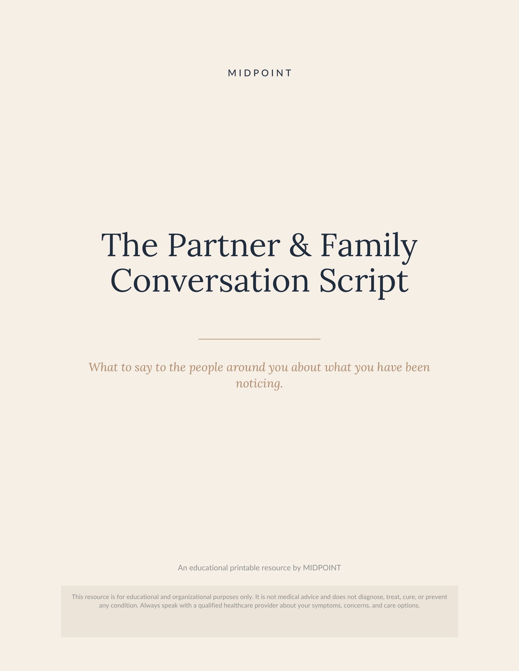 Family Conversation Script